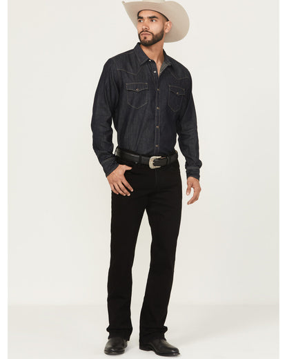 Black 1978® Men's Lawson Wash Dexter Slim Bootcut Stretch D Black