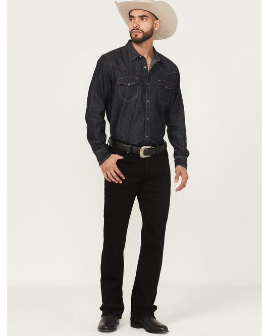 Black 1978® Men's Lawson Wash Dexter Slim Bootcut Stretch D Black