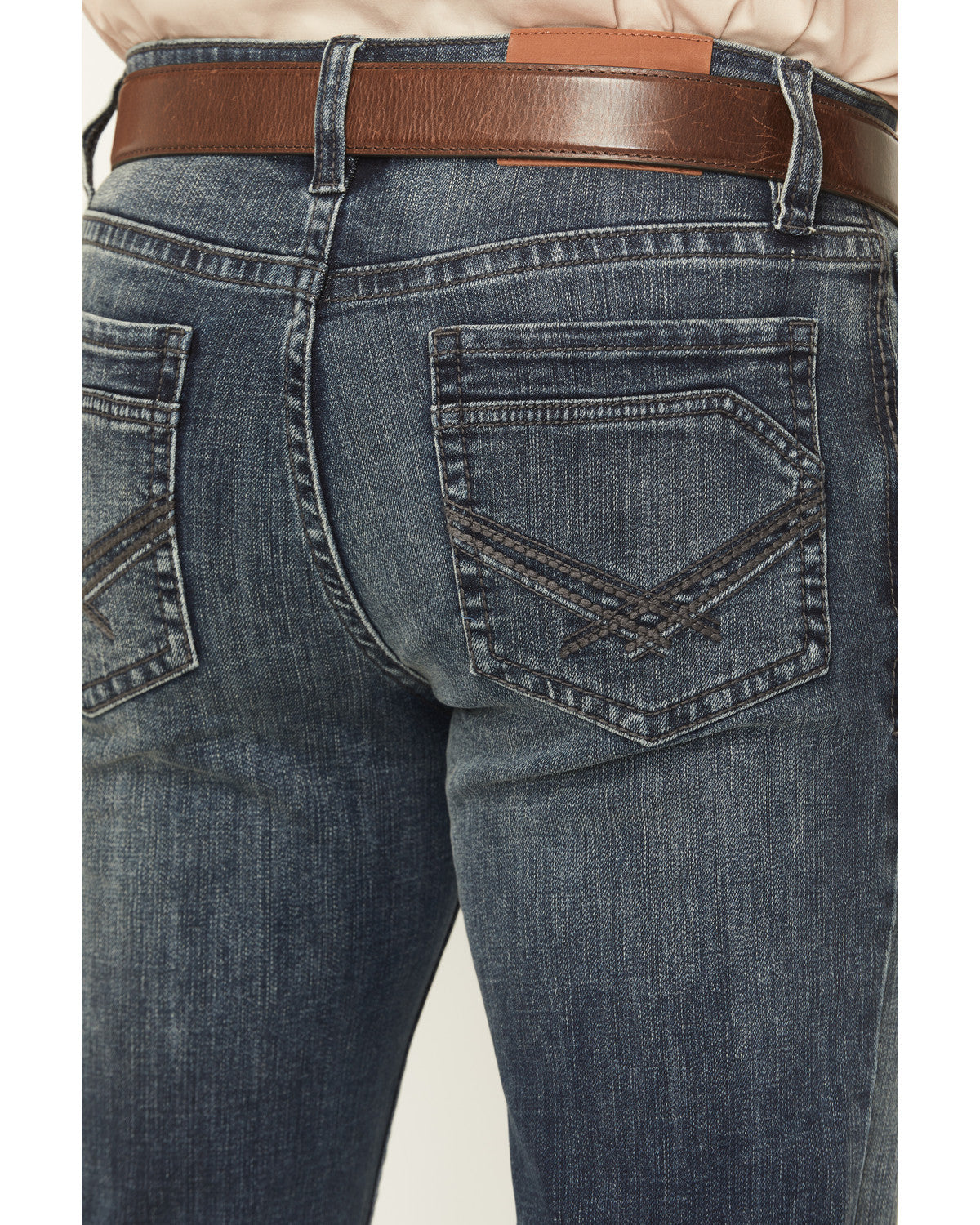 Men's Poncho Wash Jackson Slim Straight Stretch Denim Jeans Dark Wash