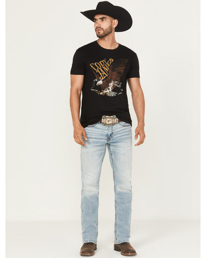 Men's Cyclone Wash Jackson Slim Straight Stretch Denim Jean Light Wash