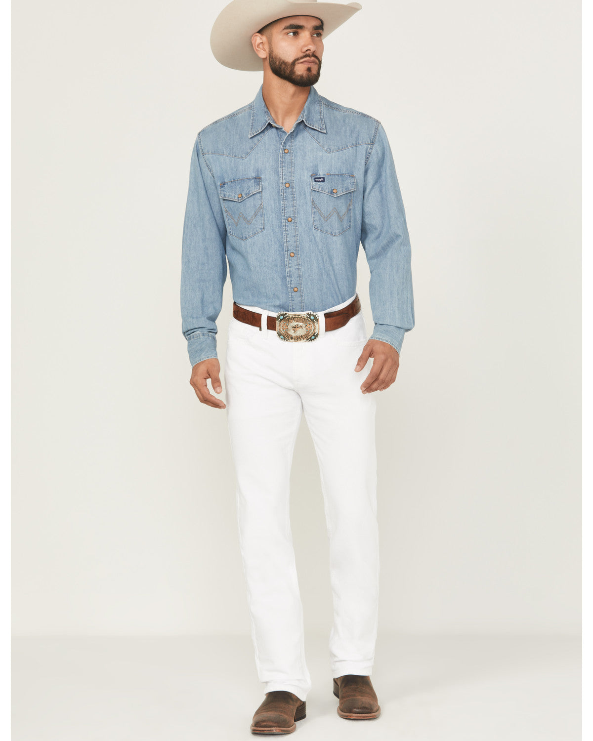 Men's Blanco Wash Jackson Slim Straight Stretch Denim Jeans White