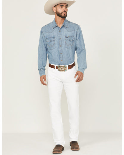 Men's Blanco Wash Jackson Slim Straight Stretch Denim Jeans White
