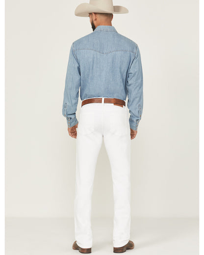 Men's Blanco Wash Jackson Slim Straight Stretch Denim Jeans White