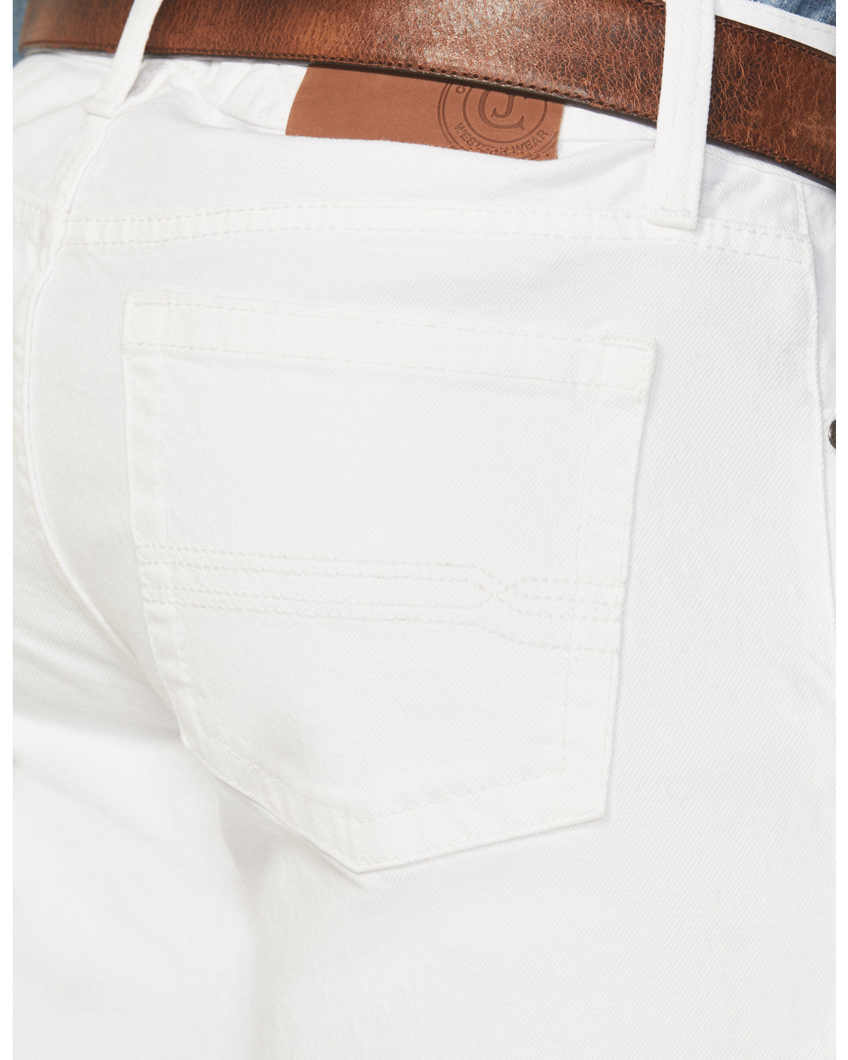 Men's Blanco Wash Jackson Slim Straight Stretch Denim Jeans White