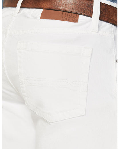 Men's Blanco Wash Jackson Slim Straight Stretch Denim Jeans White