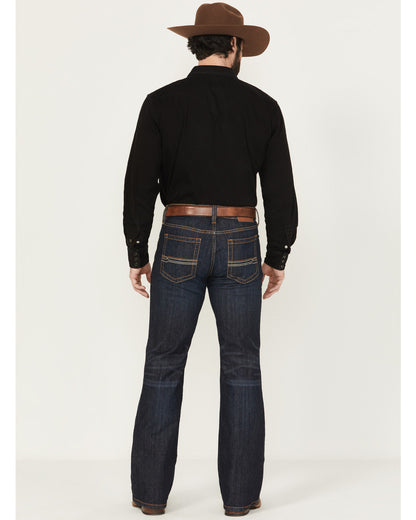 Men's Night Hawk Wash Duke Relaxed Bootcut Stretch Denim Je Dark Wash