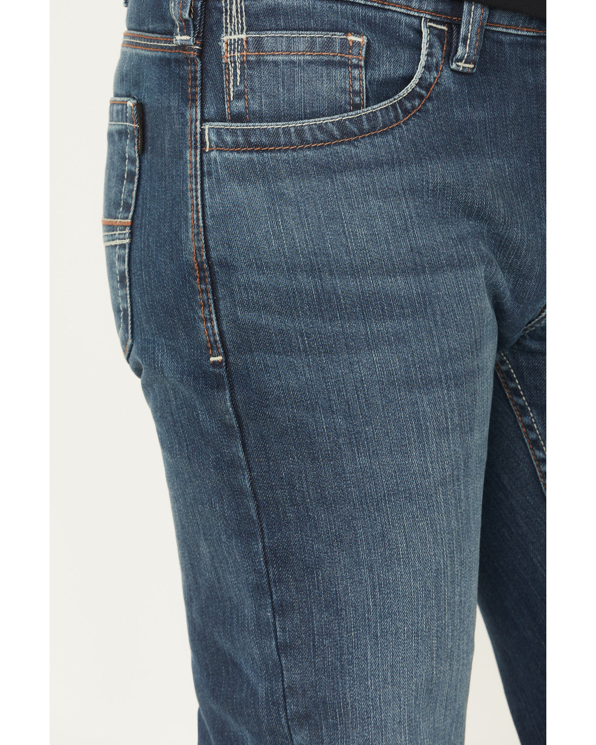 Men's FR Medium Wash Bozeman Slim Bootcut Stretch Denim Wor Medium Wash