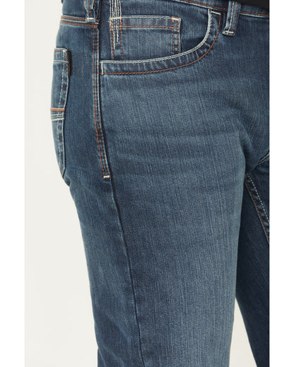 Men's FR Medium Wash Bozeman Slim Bootcut Stretch Denim Wor Medium Wash