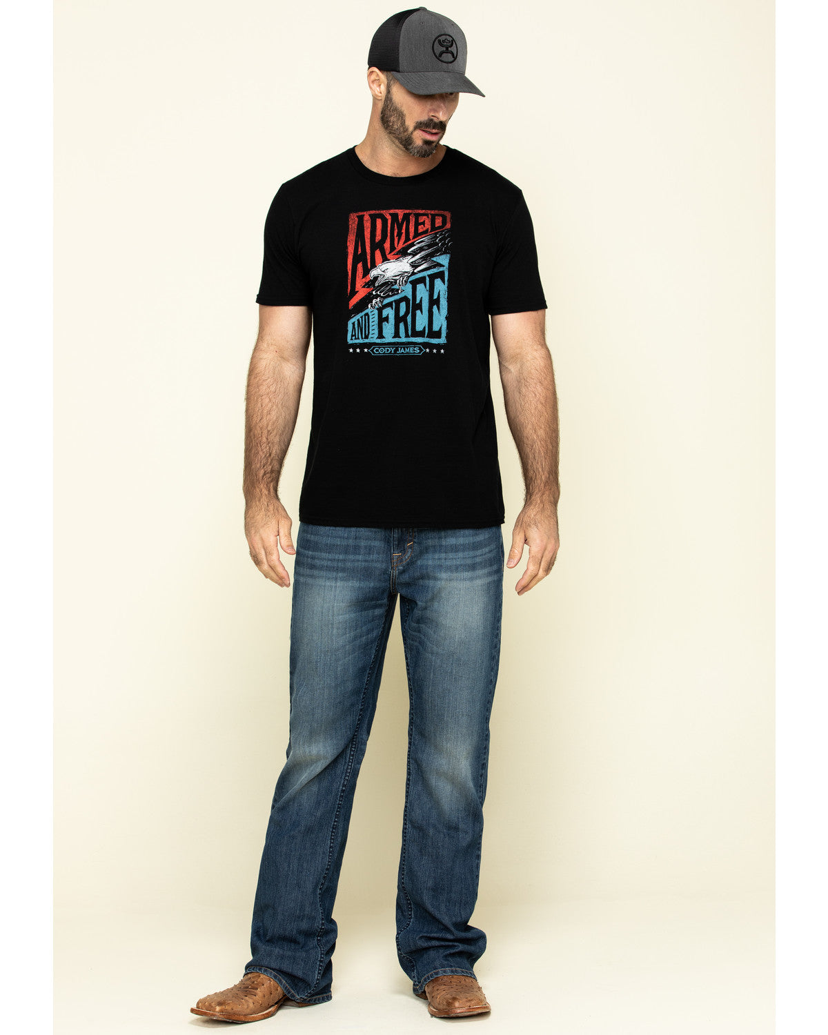 Men's Wolfstooth Wash Duke Relaxed Bootcut Stretch Denim Je Medium Wash