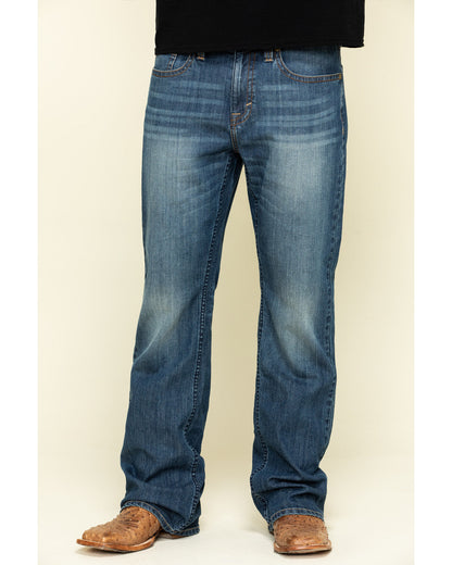 Men's Wolfstooth Wash Duke Relaxed Bootcut Stretch Denim Je Medium Wash