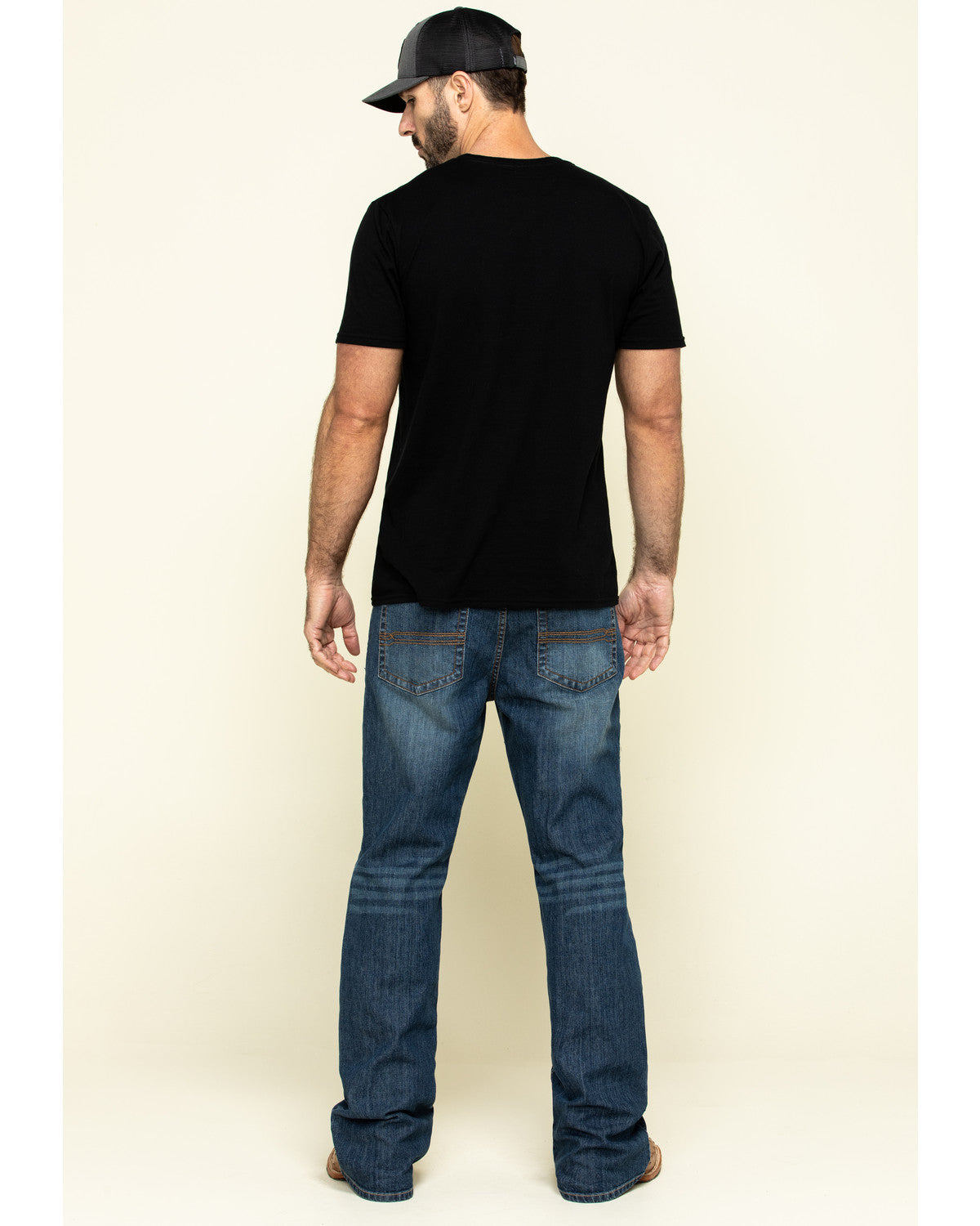 Men's Wolfstooth Wash Duke Relaxed Bootcut Stretch Denim Je Medium Wash