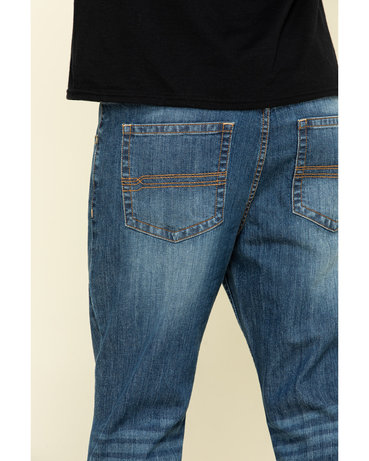 Men's Wolfstooth Wash Duke Relaxed Bootcut Stretch Denim Je Medium Wash
