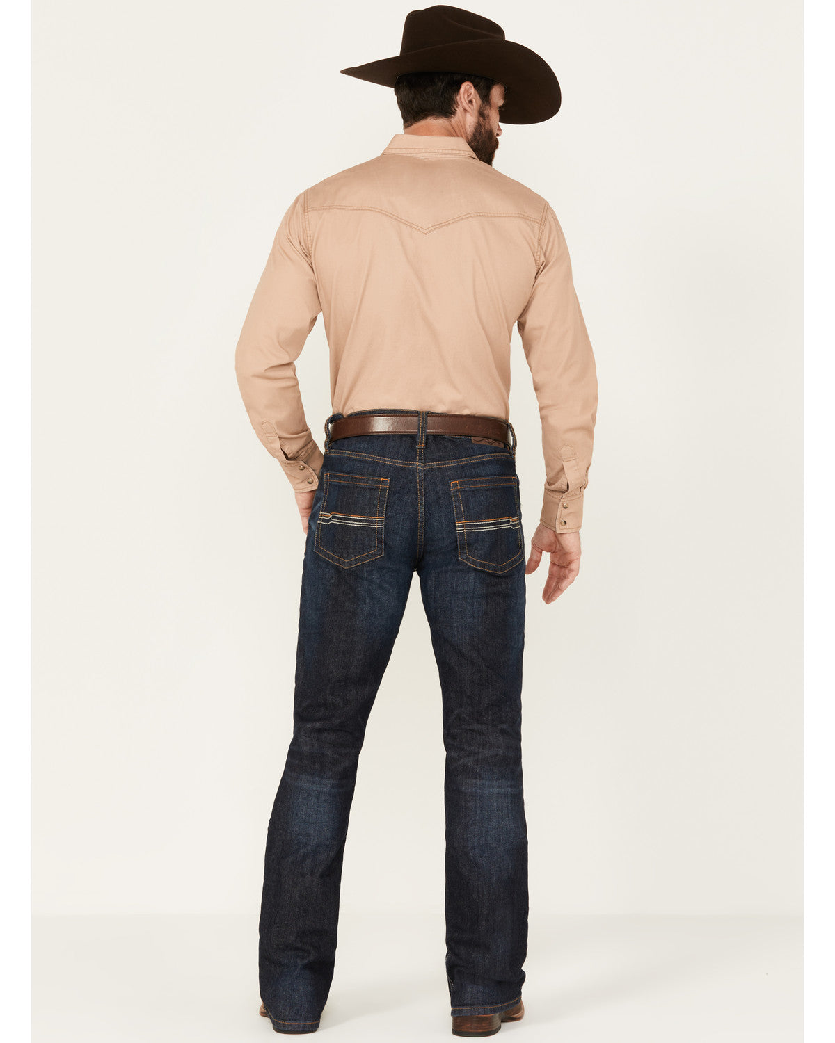 Men's Night Hawk Wash Wyatt Slim Bootcut Stretch Denim Jean Dark Wash