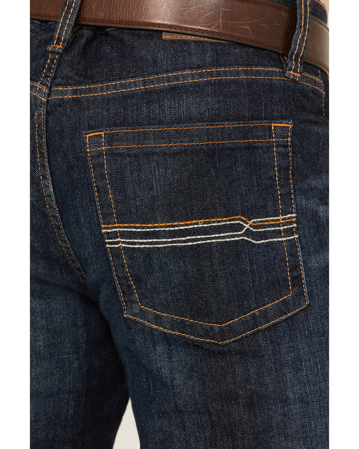 Men's Night Hawk Wash Wyatt Slim Bootcut Stretch Denim Jean Dark Wash