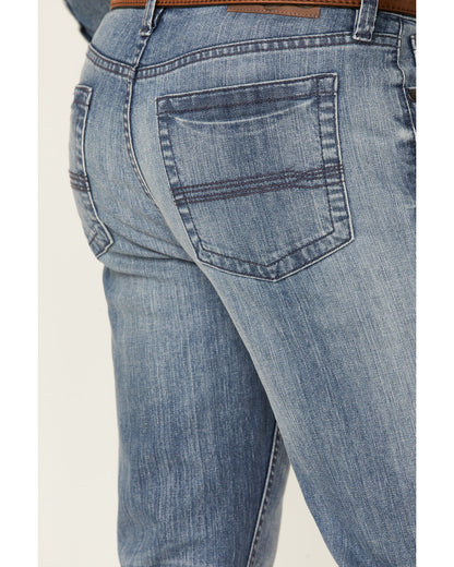 Men's Buckskin Wash Jackson Slim Straight Stretch Denim Jea Blue