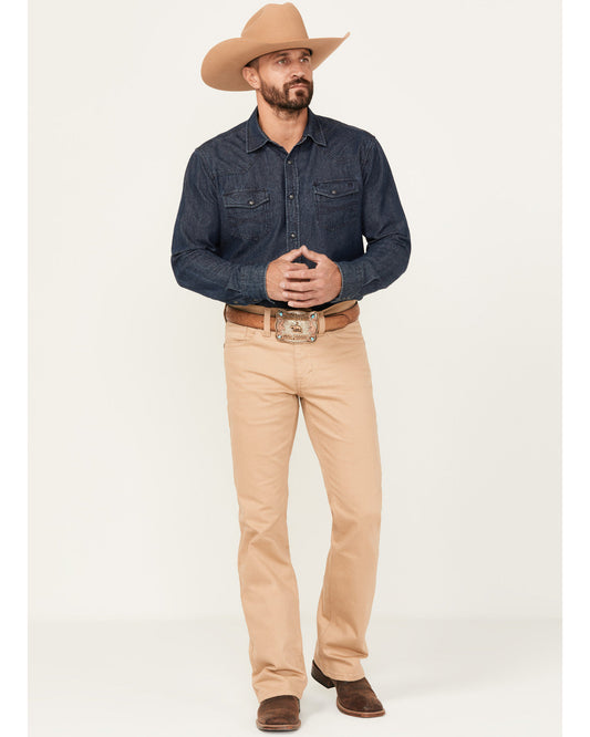 Men's Dalton Wash Wyatt Slim Bootcut Stretch Denim Jeans Tan