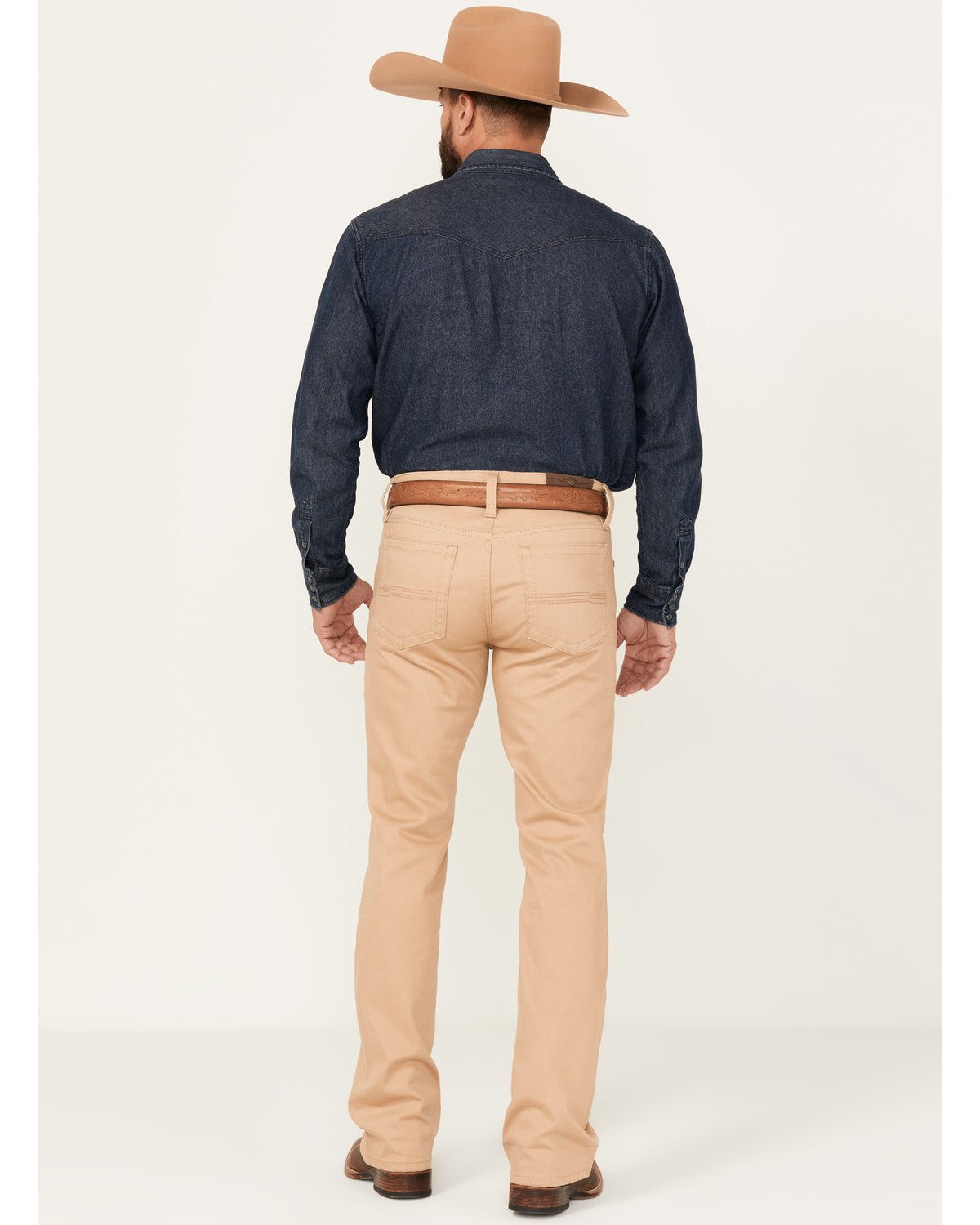 Men's Dalton Wash Wyatt Slim Bootcut Stretch Denim Jeans Tan