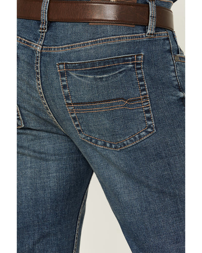 Men's Grullo Wash Jackson Slim Straight Stretch Denim Jeans Dark Wash