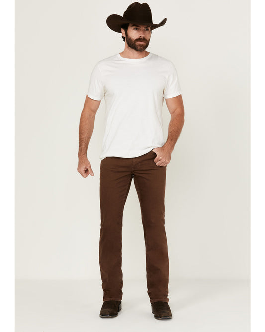 Men's Canyon Wash Jackson Slim Straight Stretch Denim Jeans Dark Brown