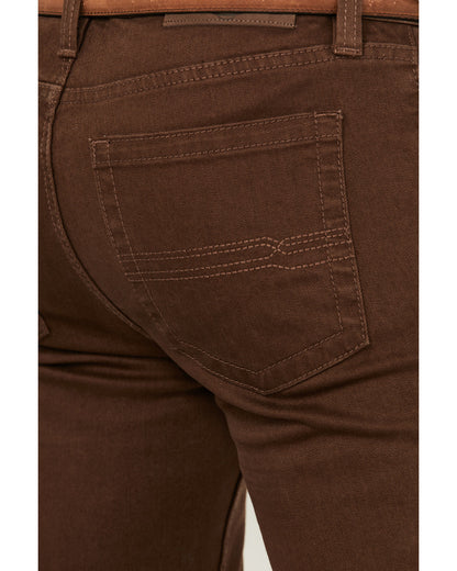 Men's Canyon Wash Jackson Slim Straight Stretch Denim Jeans Dark Brown