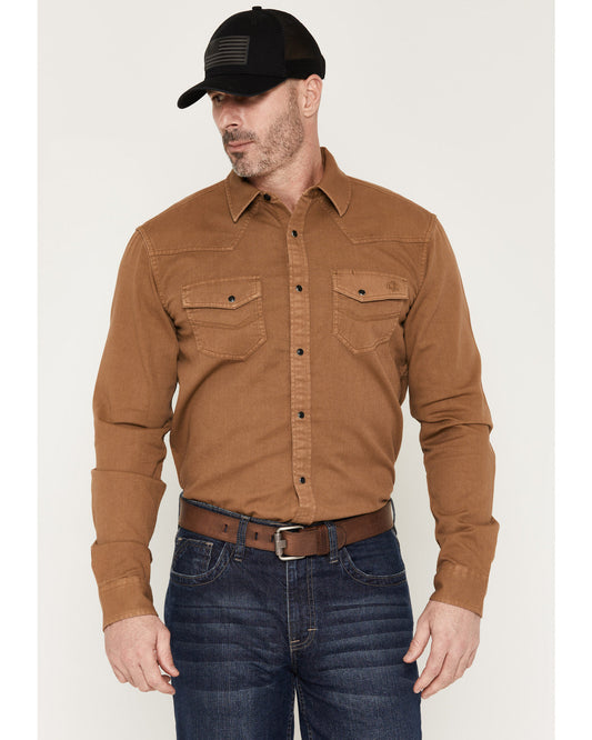 Men's FR Medora Long Sleeve Snap Western Work Shirt Khaki
