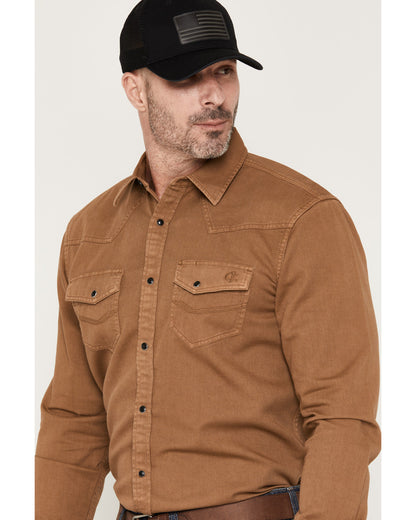 Men's FR Medora Long Sleeve Snap Western Work Shirt Khaki