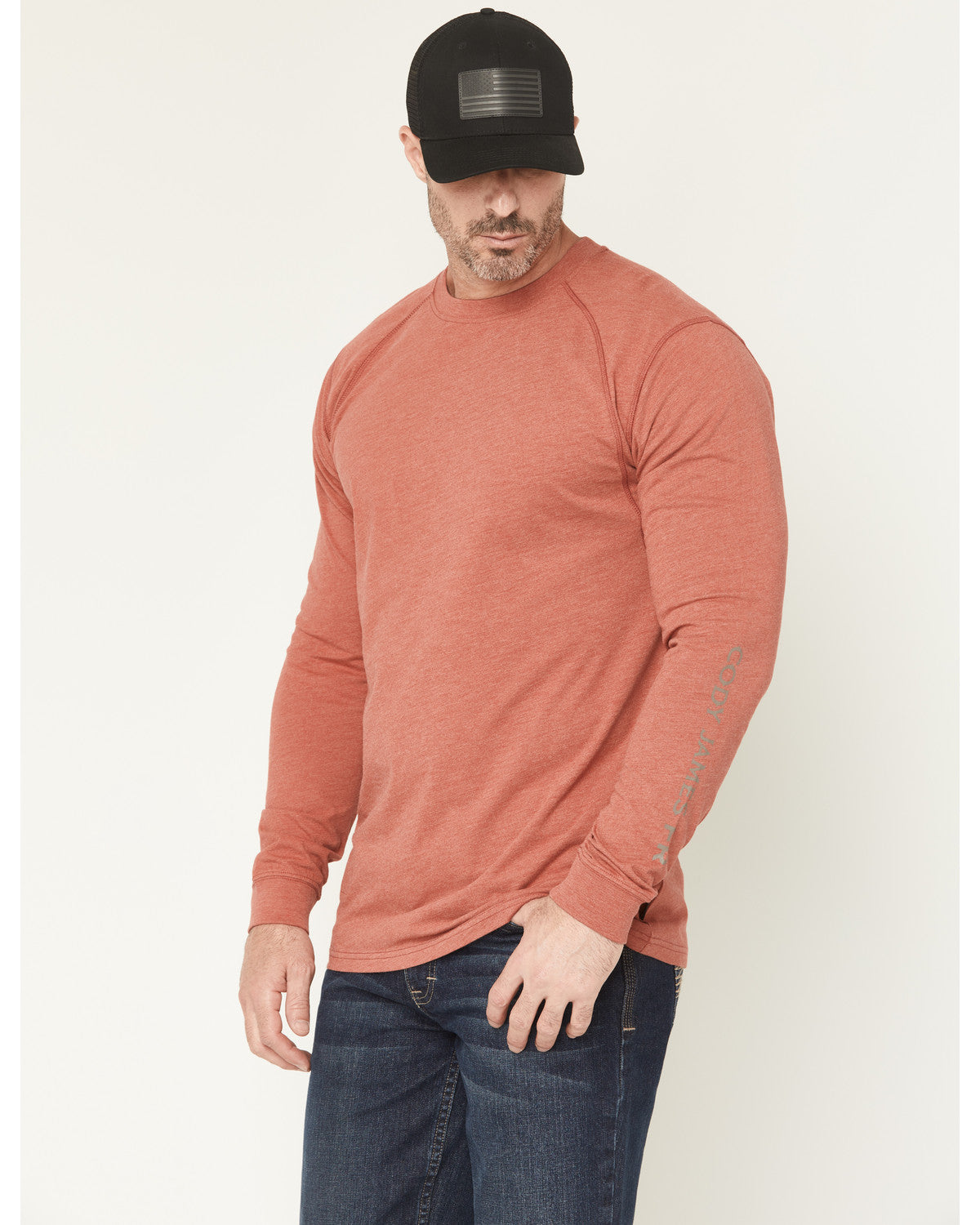 Men's FR Black Spot Lightweight Long Sleeve Work Shirt Red
