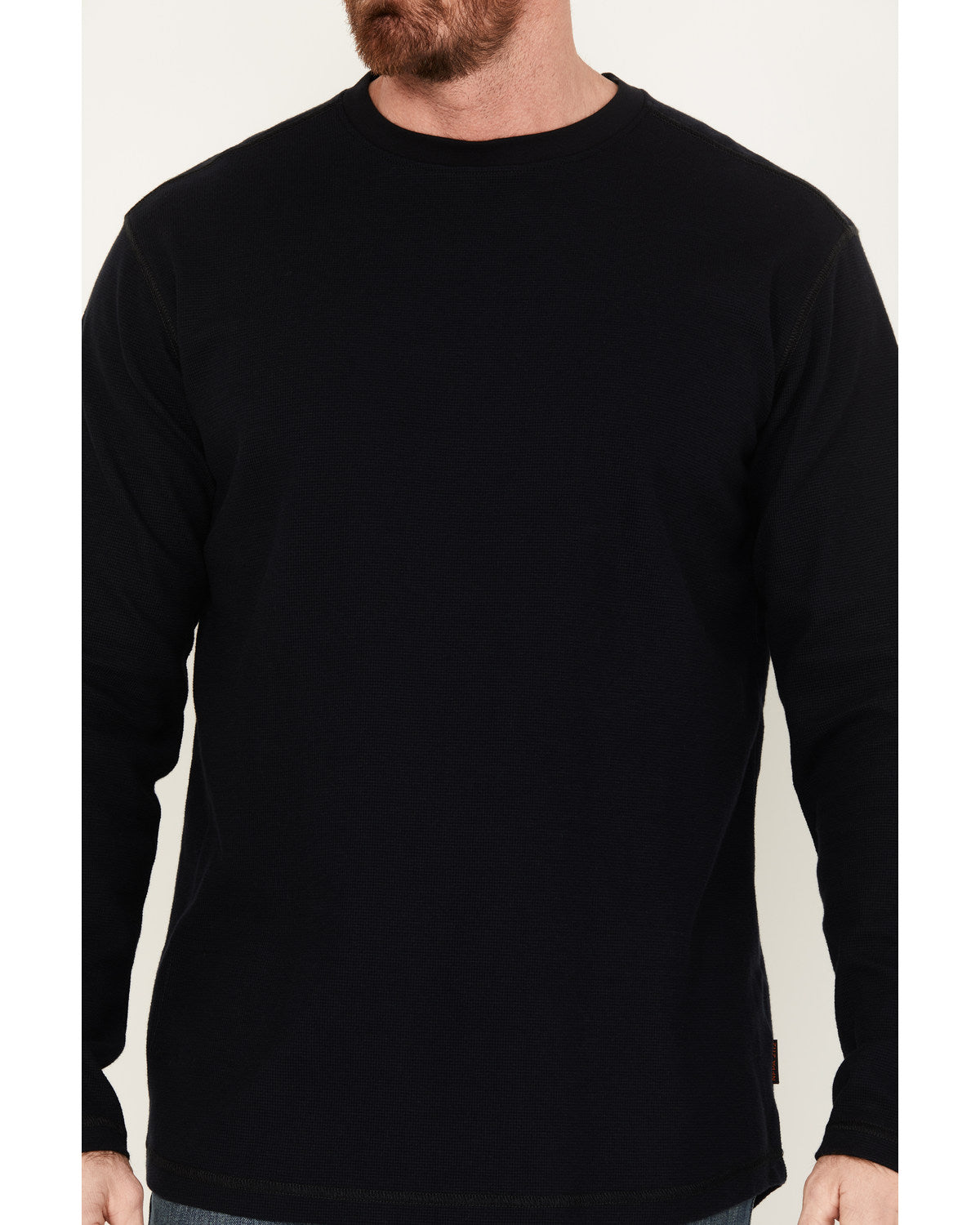 Men's FR Thermal Crew Long Sleeve Work Shirt Black
