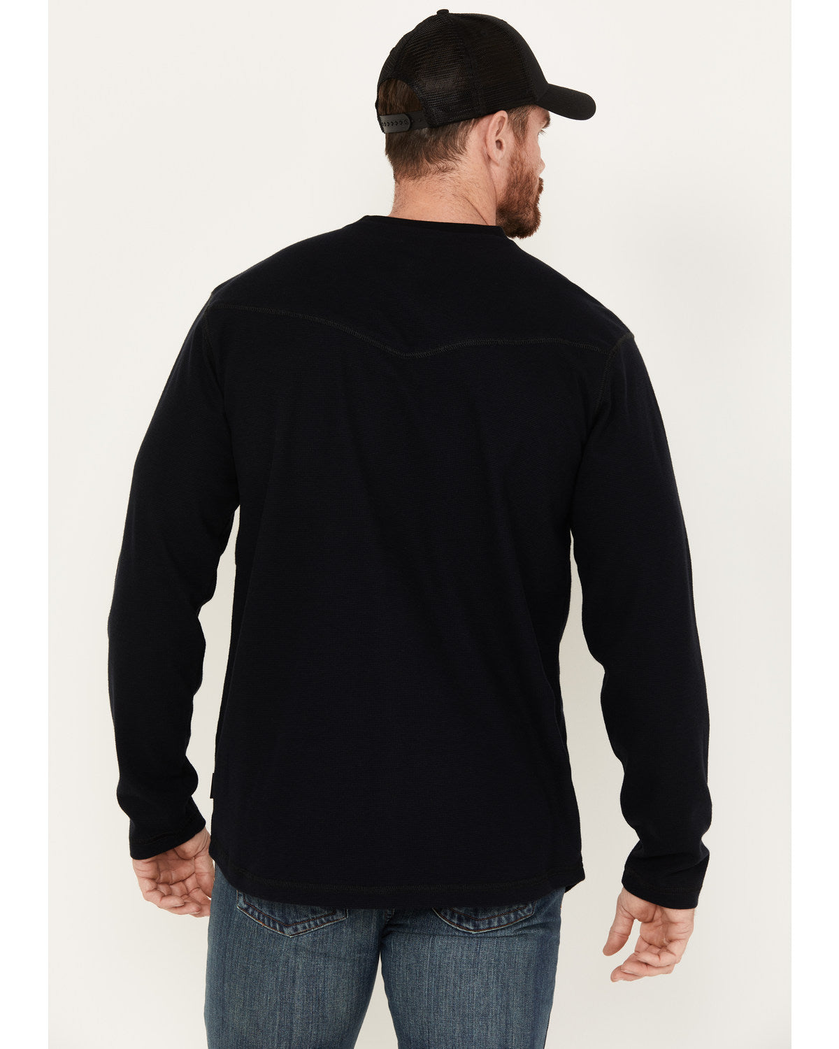 Men's FR Thermal Crew Long Sleeve Work Shirt Black