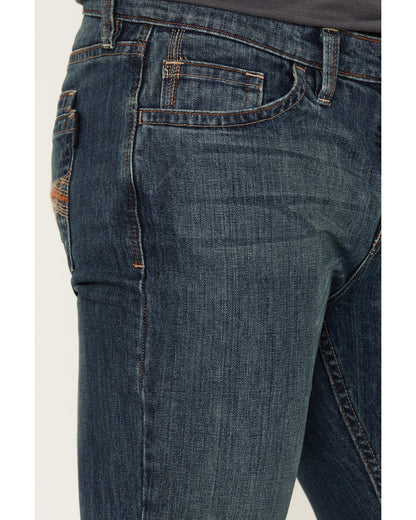 Men's FR Bozeman Medium Wash Slim Bootcut Work Jeans Medium Blue