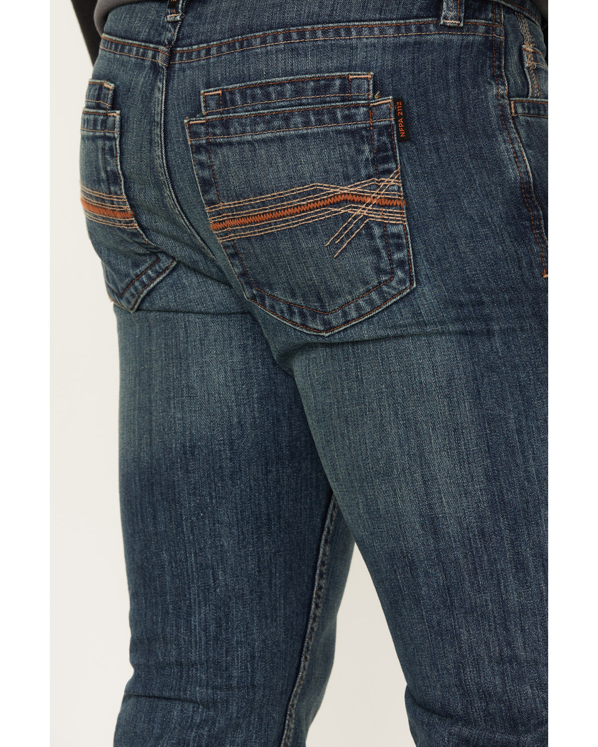 Men's FR Bozeman Medium Wash Slim Bootcut Work Jeans Medium Blue