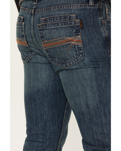 Men's FR Bozeman Medium Wash Slim Bootcut Work Jeans Medium Blue