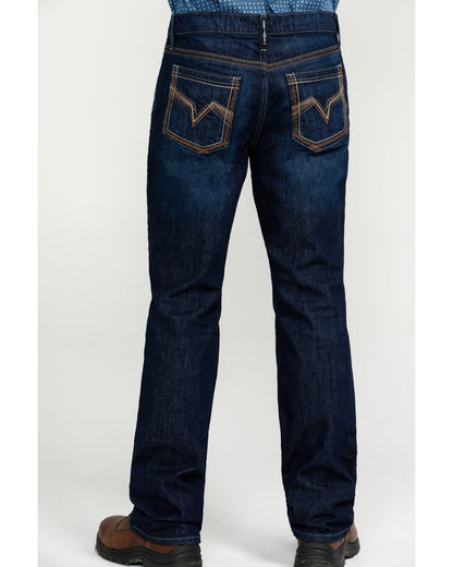 Men's FR Milliken Dark Slim Bootcut Work Jeans Indigo