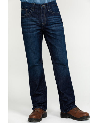 Men's FR Milliken Dark Slim Bootcut Work Jeans Indigo