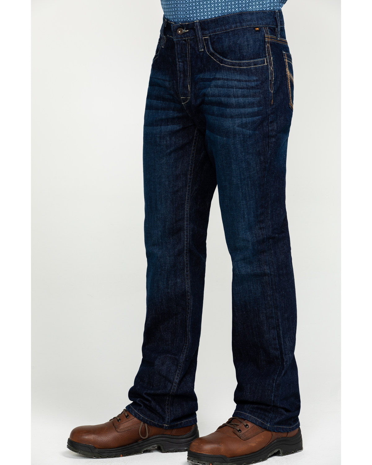 Men's FR Milliken Dark Slim Bootcut Work Jeans Indigo