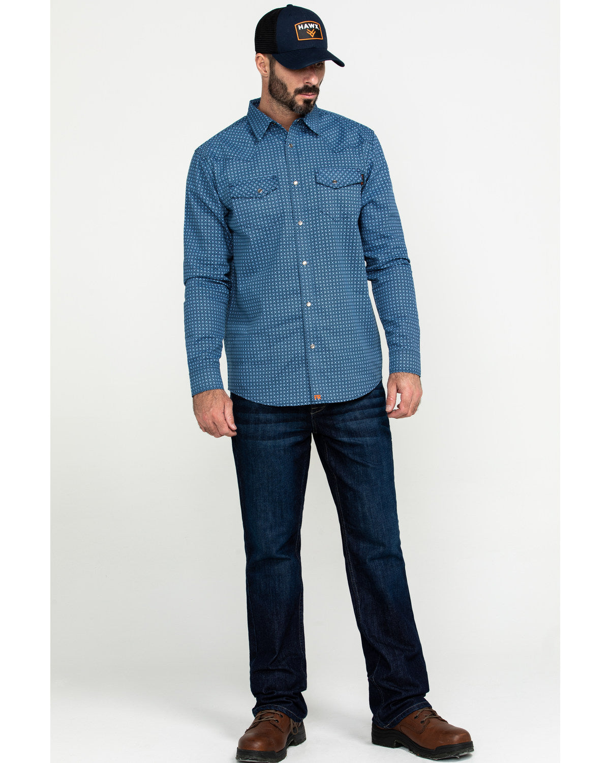 Men's FR Milliken Dark Slim Bootcut Work Jeans Indigo