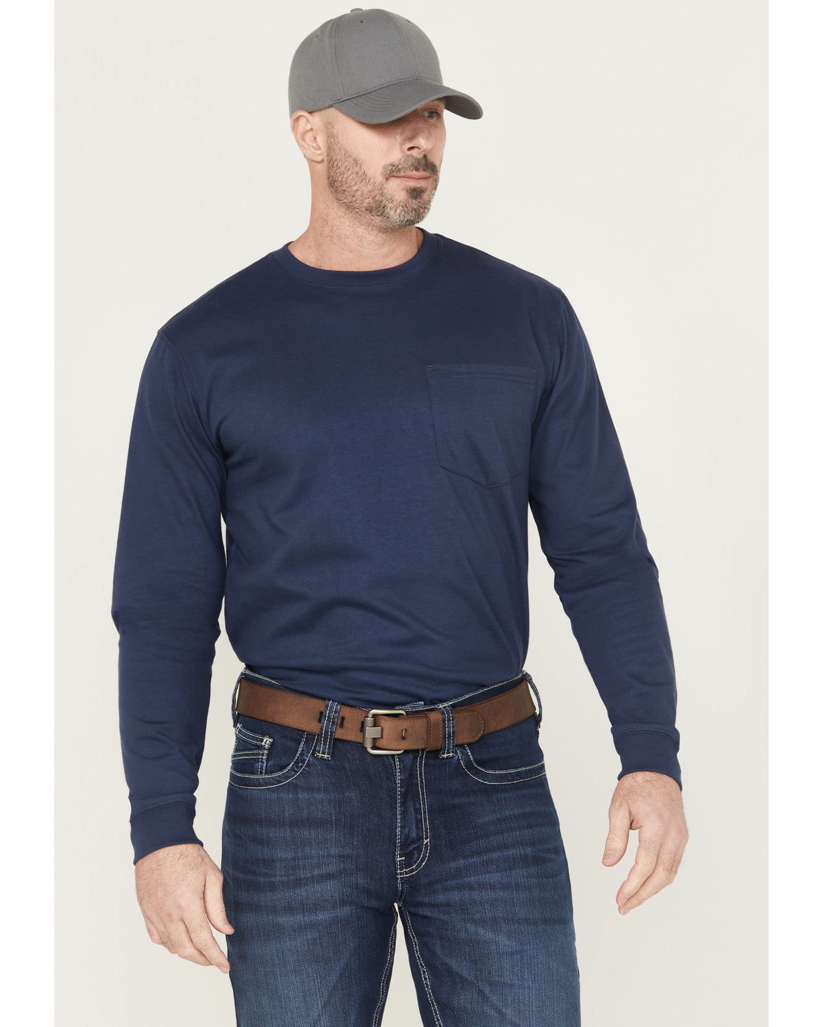 Men's FR Eagle Long Sleeve Graphic Work Shirt Navy