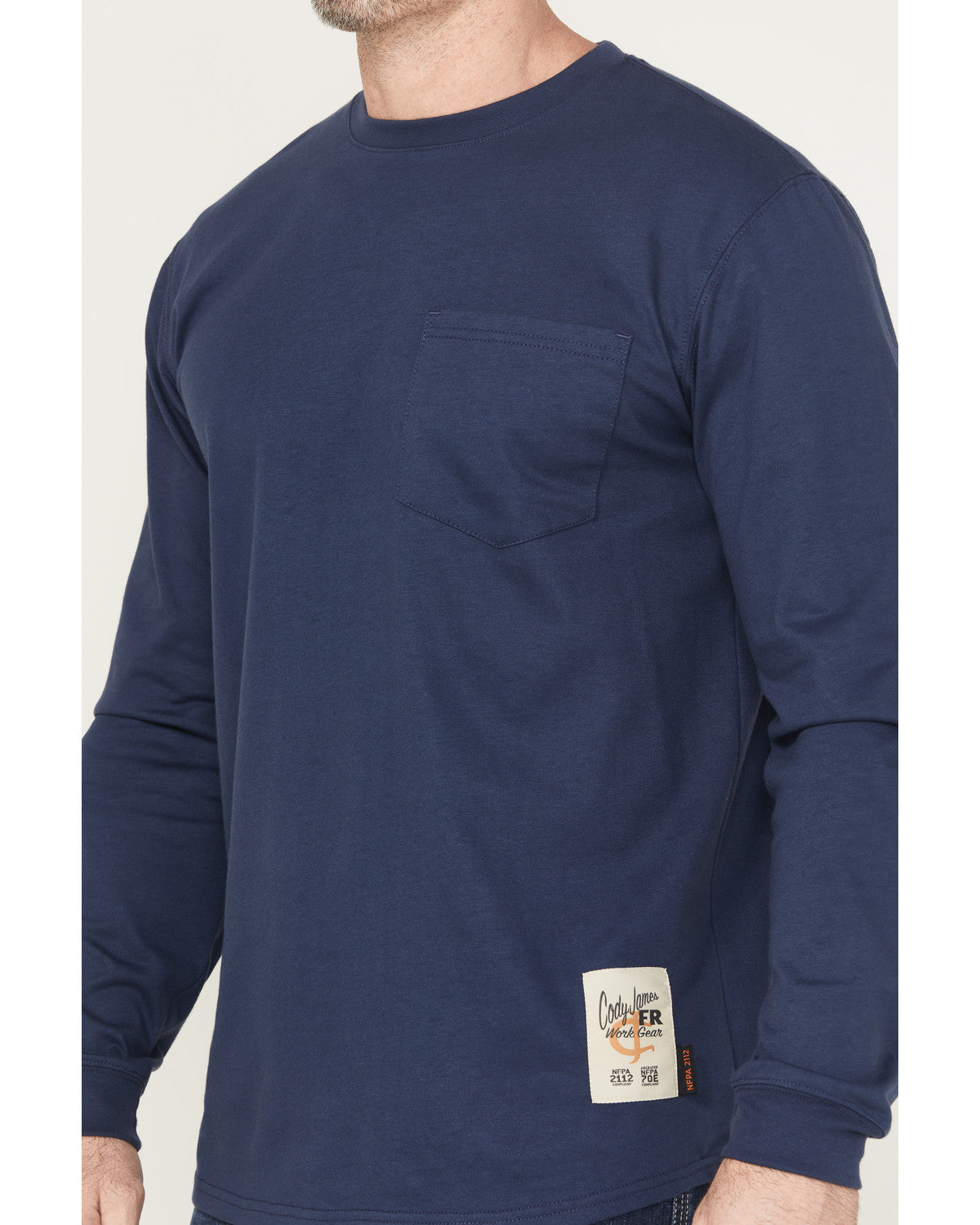 Men's FR Eagle Long Sleeve Graphic Work Shirt Navy