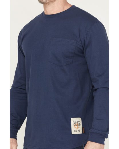 Men's FR Eagle Long Sleeve Graphic Work Shirt Navy