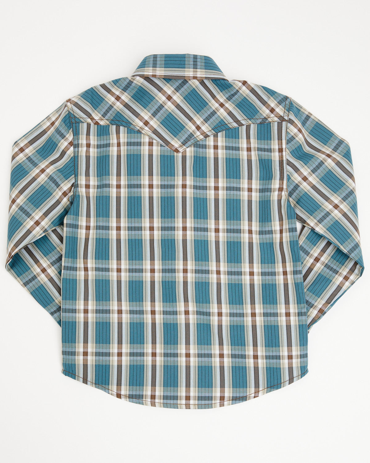 Toddler Boys' Niagra Falls Plaid Print Long Sleeve Snap Wes Blue