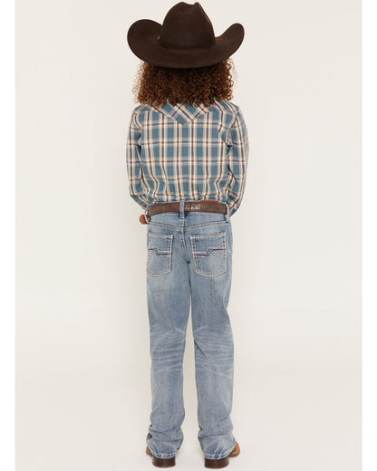 Boys' Kansas Light Wash Slim Bootcut Stretch Denim Jeans Light Wash