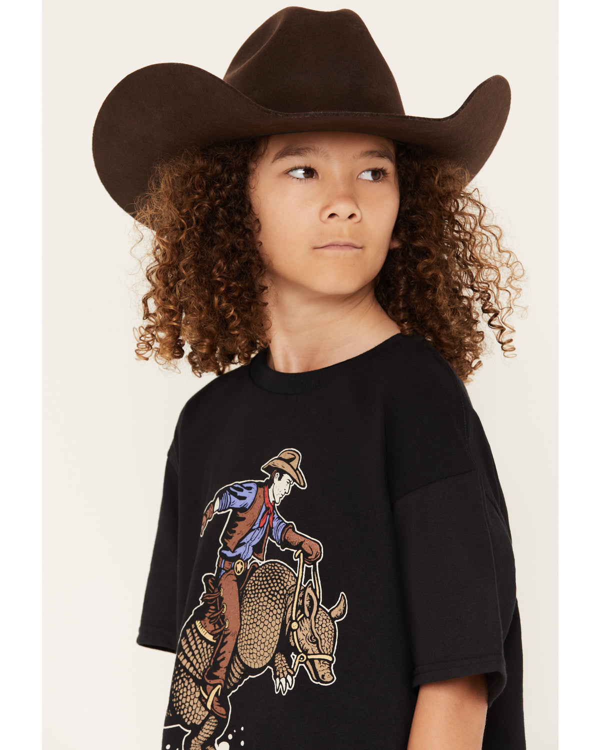 Boys' Armadillo Rider Short Sleeve Graphic T-Shirt Black