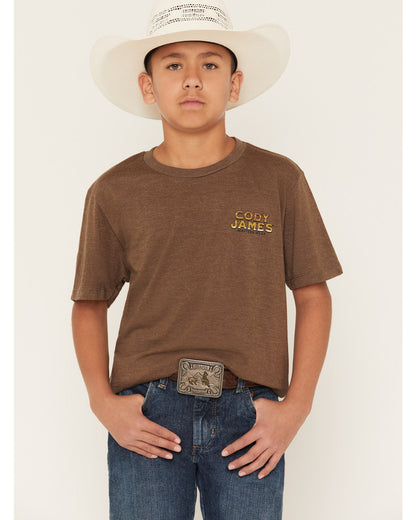 Boys' Frontier Bison Short Sleeve Graphic T-Shirt Brown