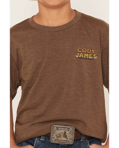 Boys' Frontier Bison Short Sleeve Graphic T-Shirt Brown