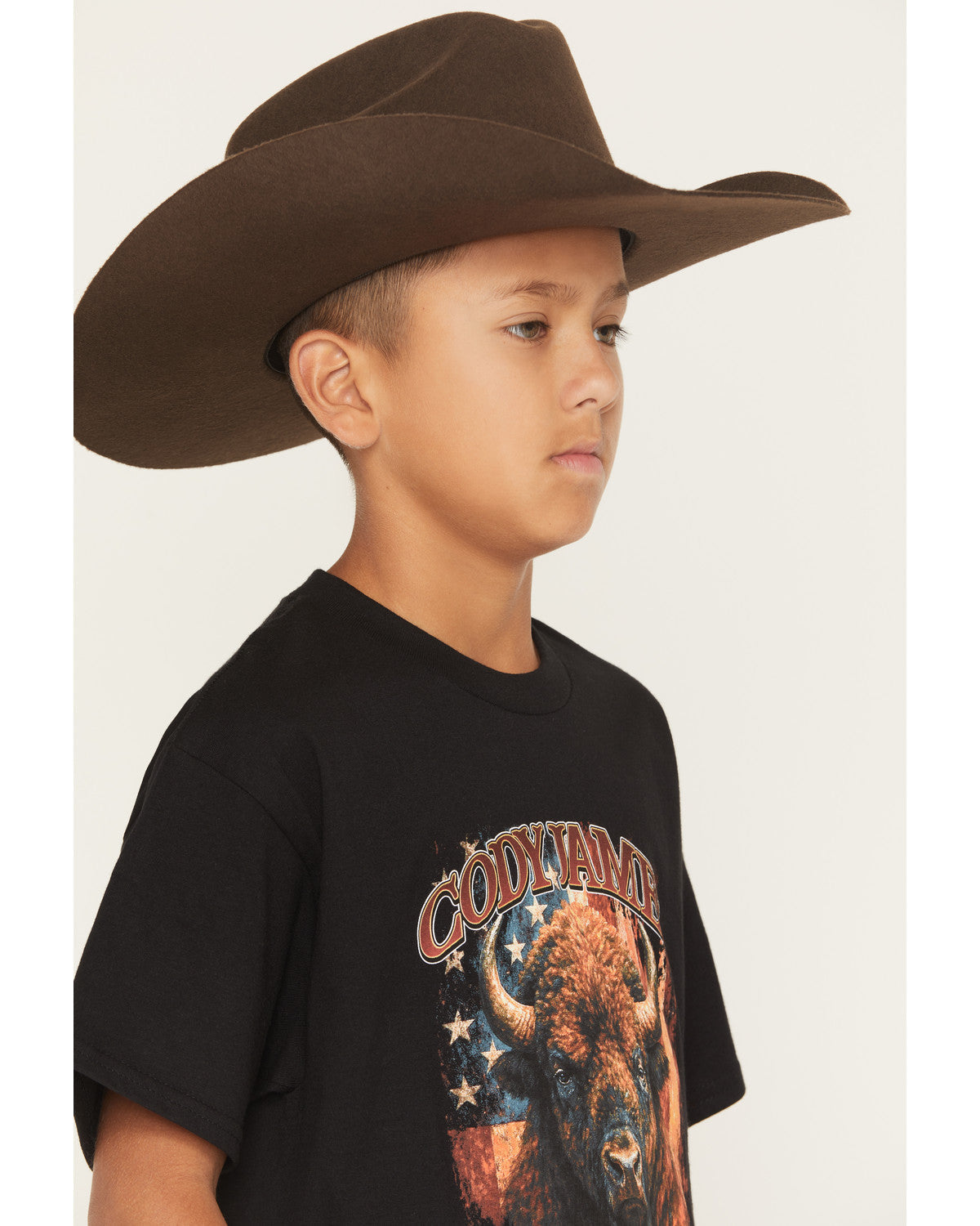 Boys' Americana Bull Short Sleeve Graphic T-Shirt Black