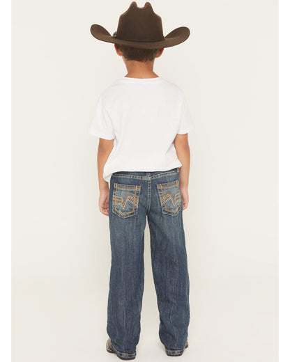 Little Boys' Texas Dark Wash Relaxed Bootcut Stretch Denim Dark Wash