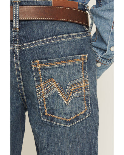 Boys' Texas Dark Wash Relaxed Bootcut Stretch Denim Jeans Dark Wash