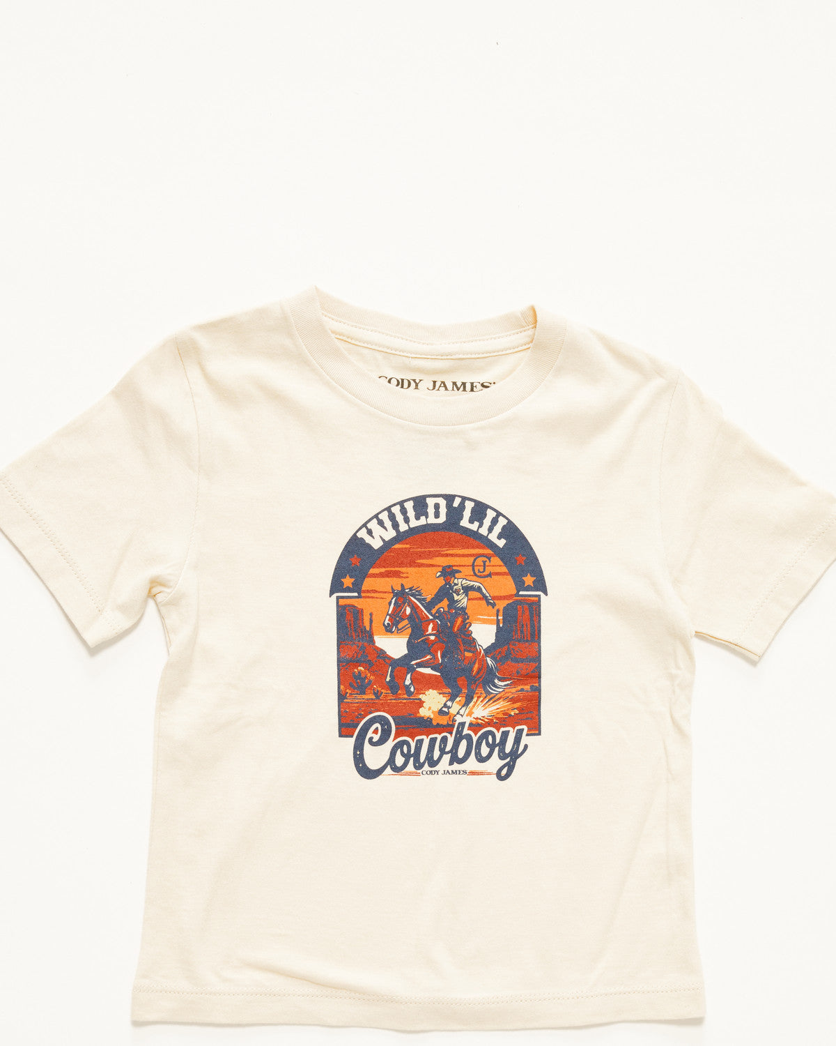 Toddler Boys' Wild Lil Cowboy Short Sleeve Graphic T-Shirt Cream