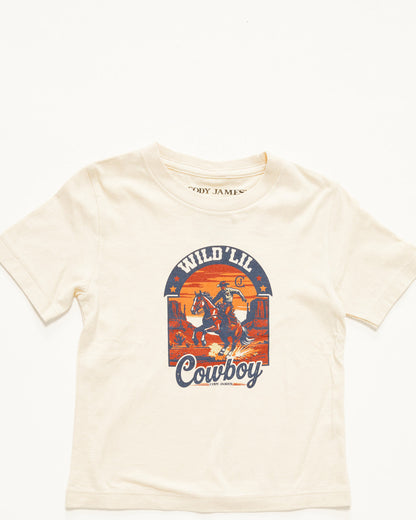 Toddler Boys' Wild Lil Cowboy Short Sleeve Graphic T-Shirt Cream
