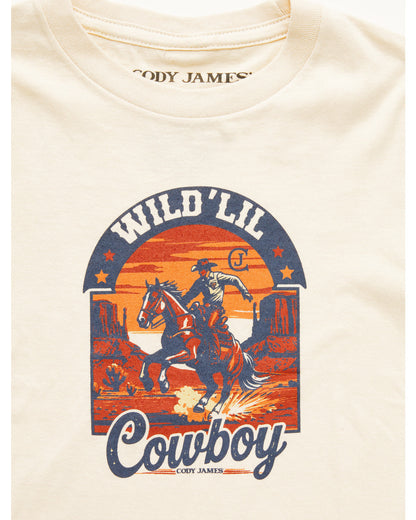 Toddler Boys' Wild Lil Cowboy Short Sleeve Graphic T-Shirt Cream